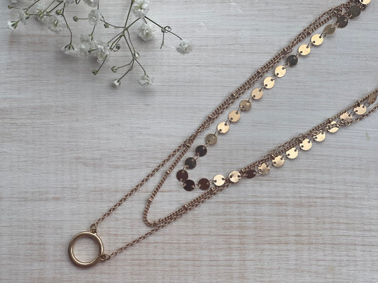 Brass Layered Necklace | FINAL SALE