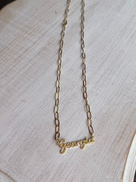 Georgia Paperclip Chain Necklace