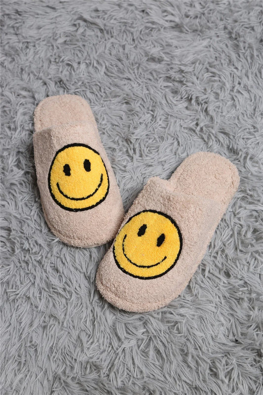 Smiley Slippers-Beige